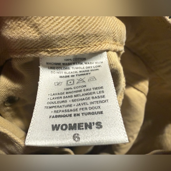 Patagonia Organic Cotton Jeans Khaki yellow womens aize 6 - Picture 11 of 11